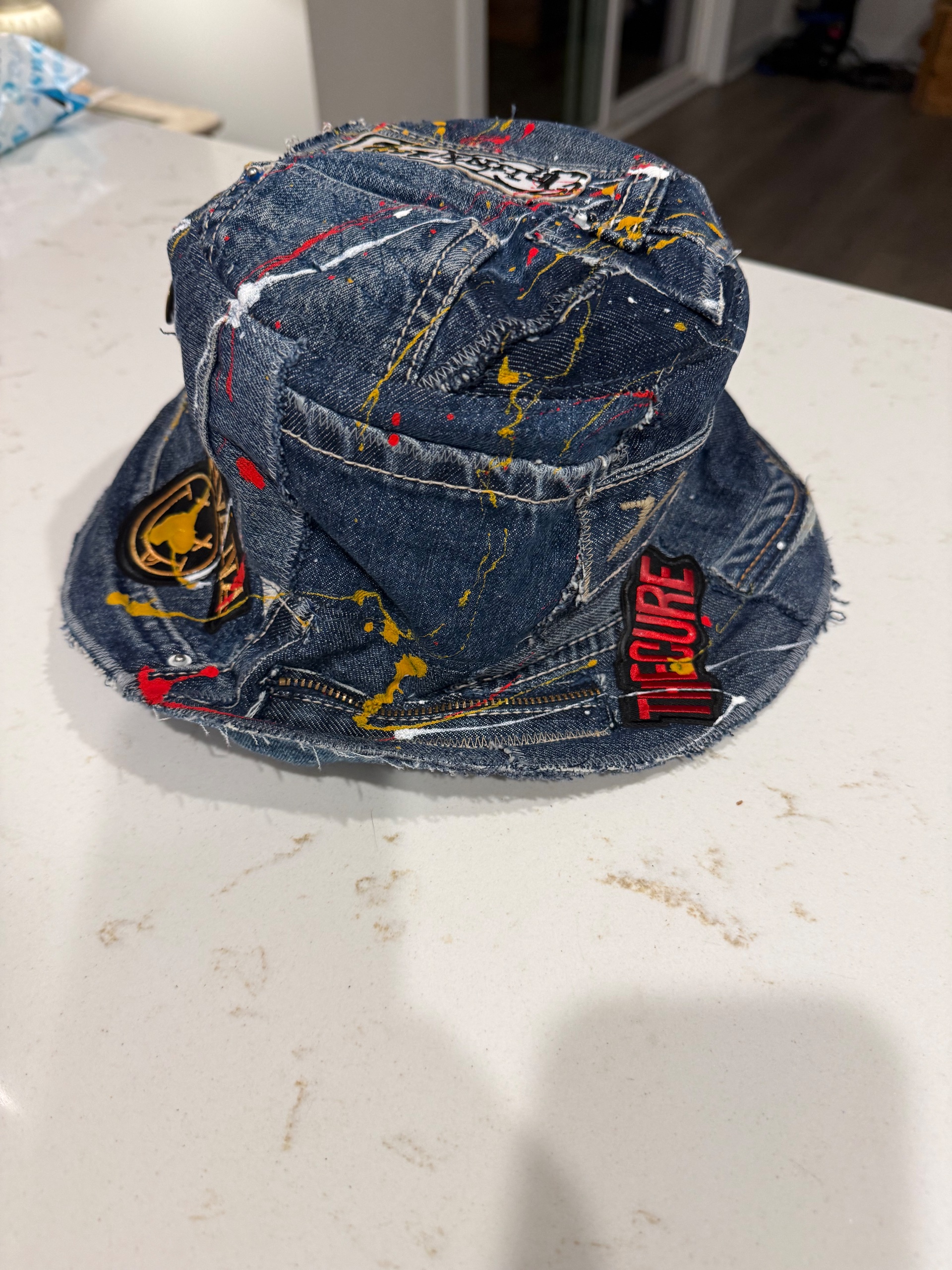 Scrapd Nirvana Reclaimed Denim Bucket Hat - SCRAPD