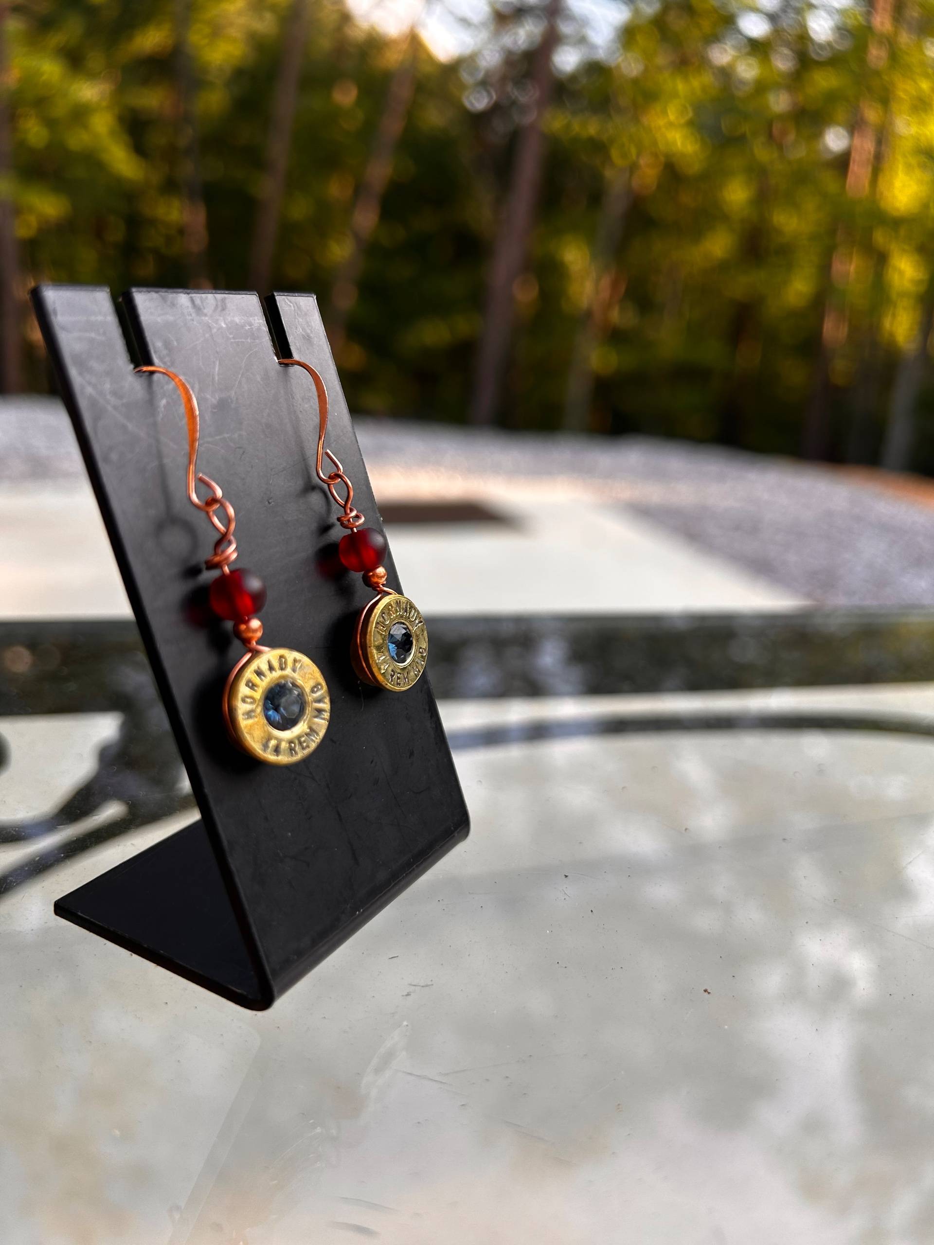Hand-made .44 Caliber Bullet Casing Earring