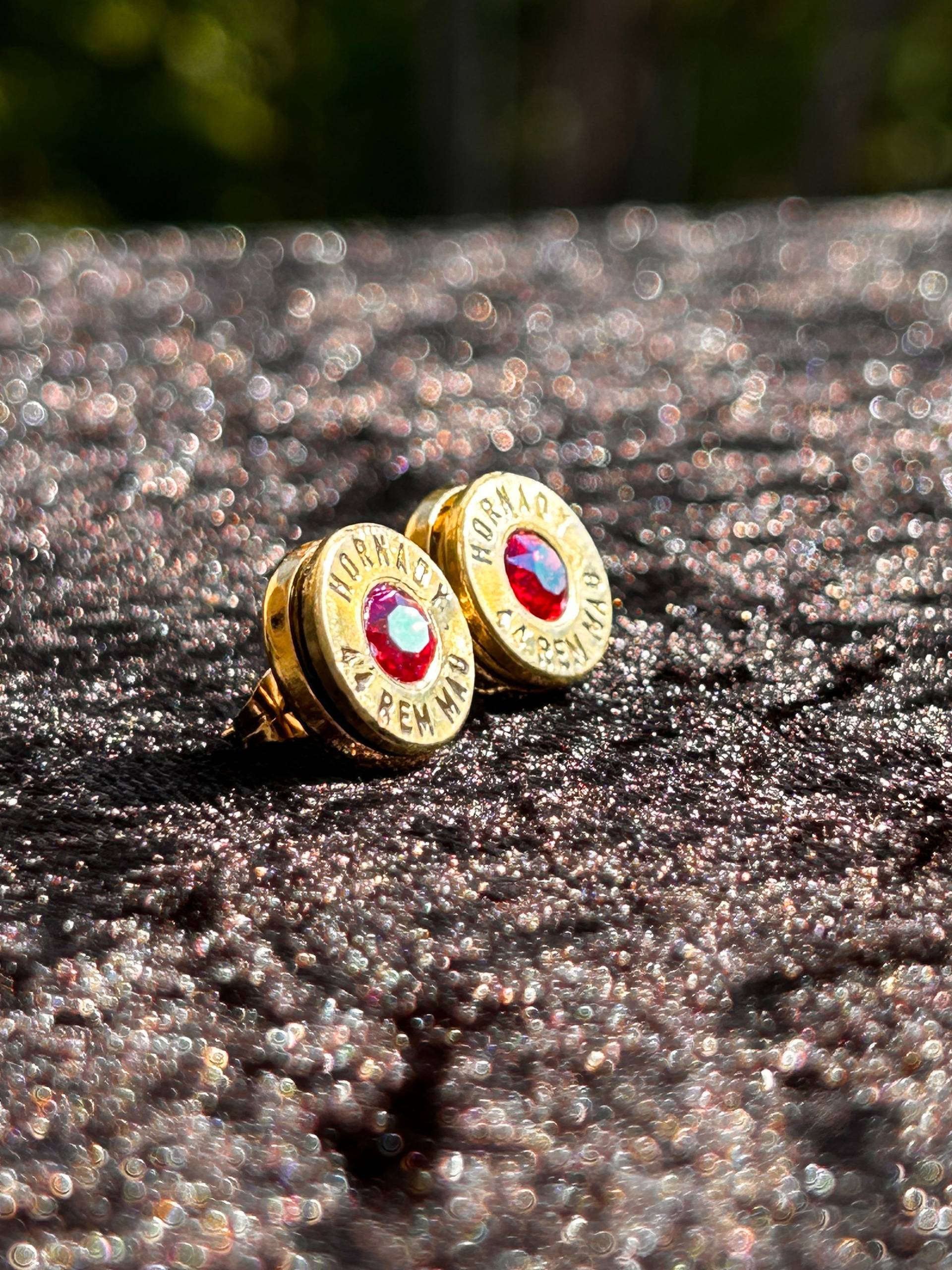 .44 Caliber Upcycled Bullet Casing Earrings
