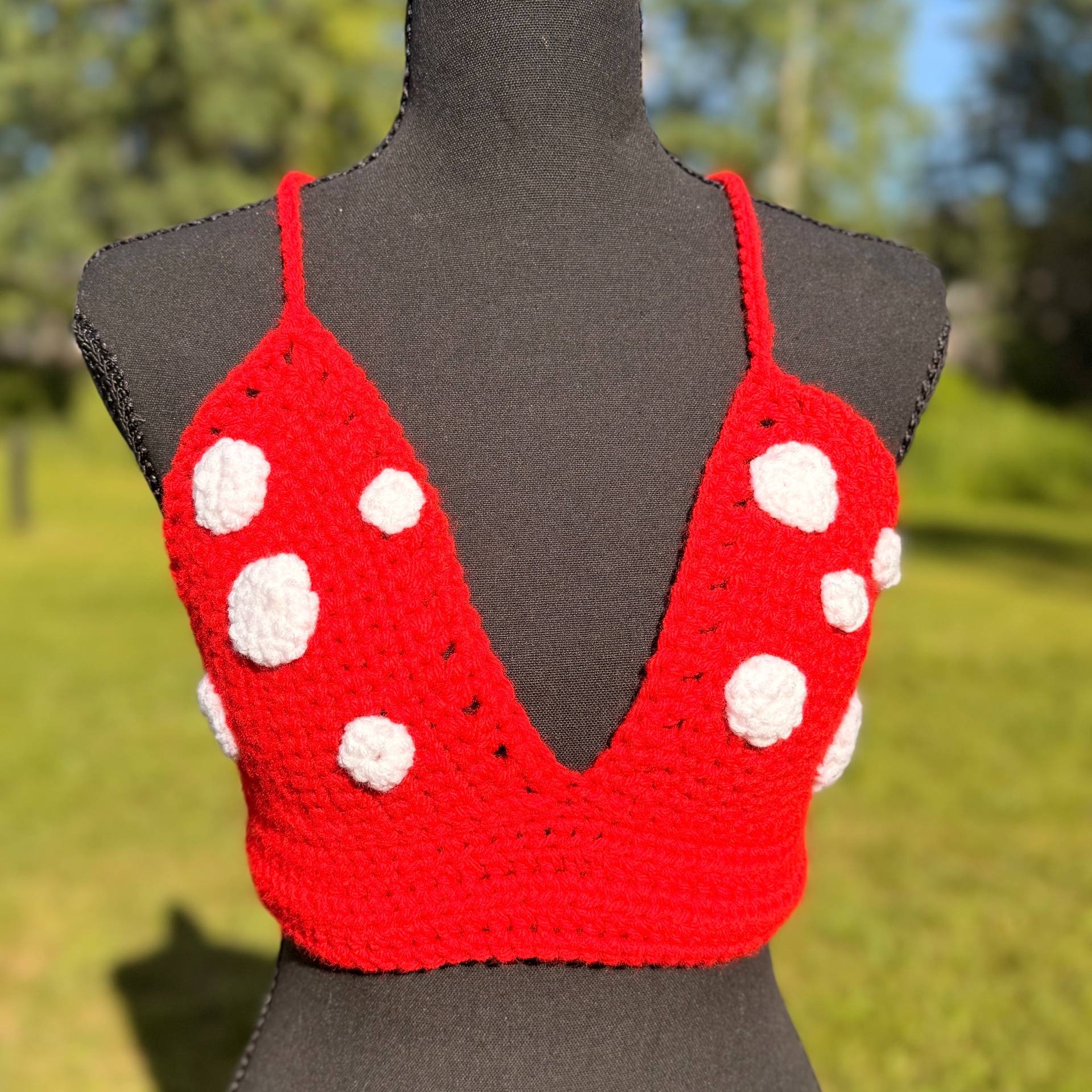 Mushroom Top Crochet Bralette 